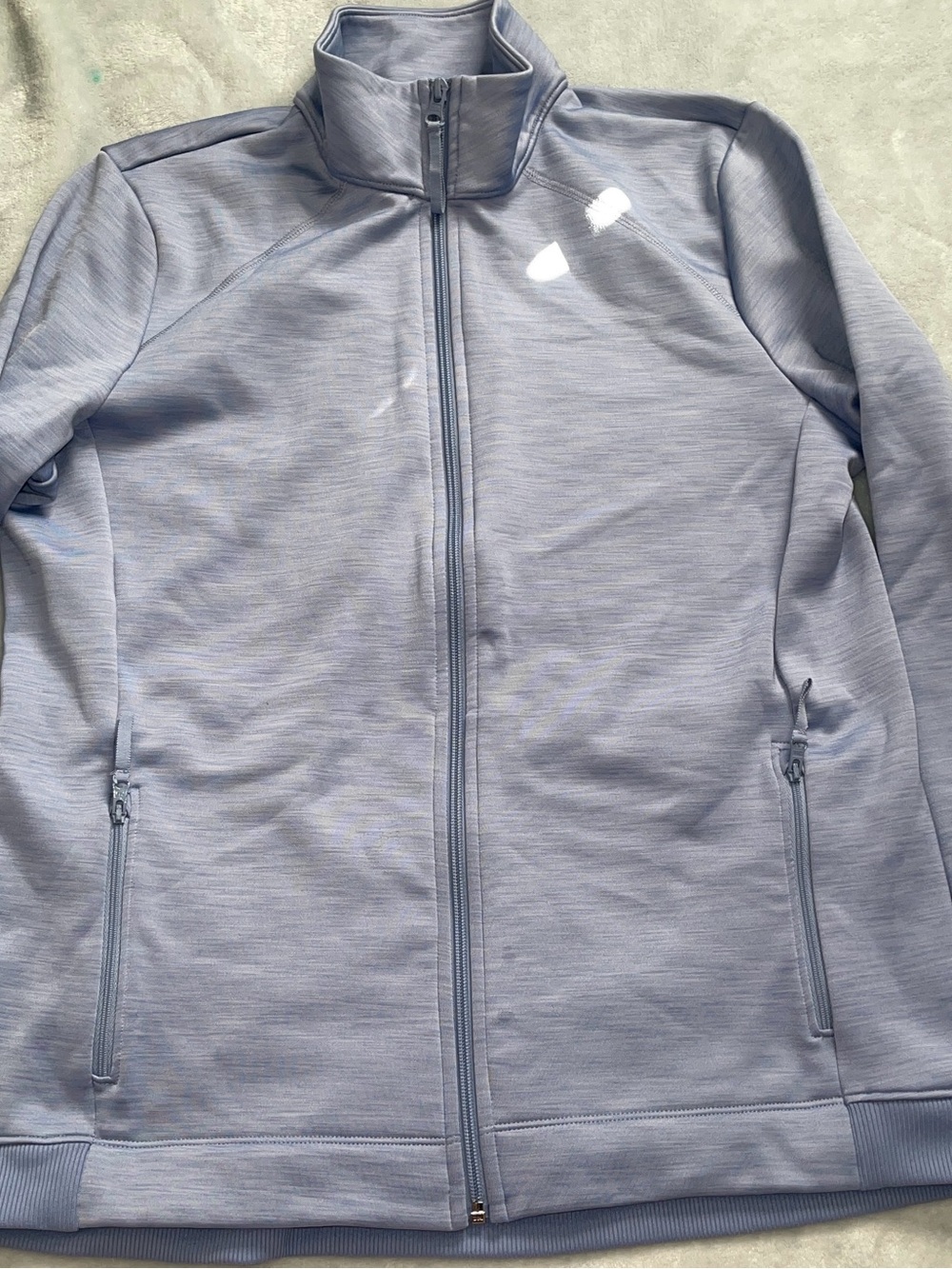Talbots Light Blue Zip-Front Pullover - Picture 4 of 5